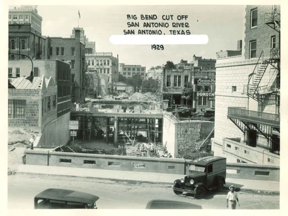 San Antonio Big Bend Cut-off Construction, 1929