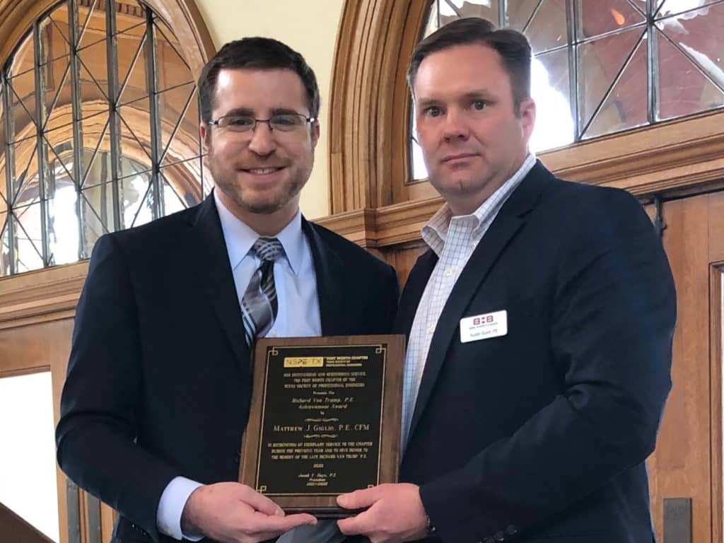 Matthew Giglio Receives TSPE Fort Worth Richard Van Trump Award ...