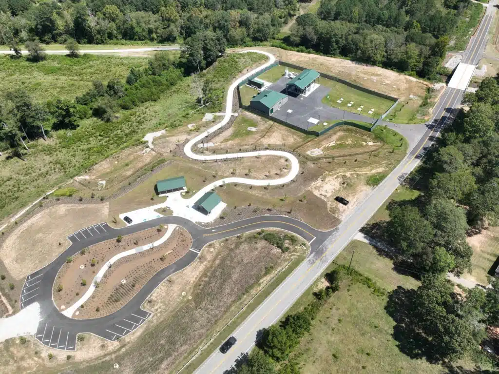 Aerial image of the Gwinnett County Department of Water Resources (GCDWR) Eastern Regional Infrastructure Project. 